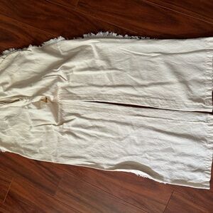 PrettyLittleThing Cream Straight Leg Pants